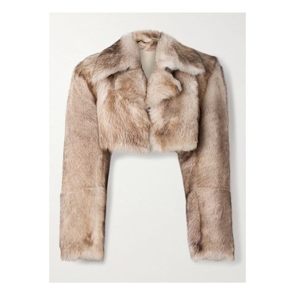 케이트 스탤론 크롭 시어링 재킷 라이트 브라운 46376663162912939