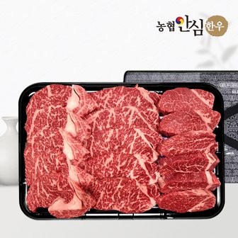 농협안심한우 [냉장] 1등급 한우 선물세트 채반 구이1호 1kg (등/채/안)