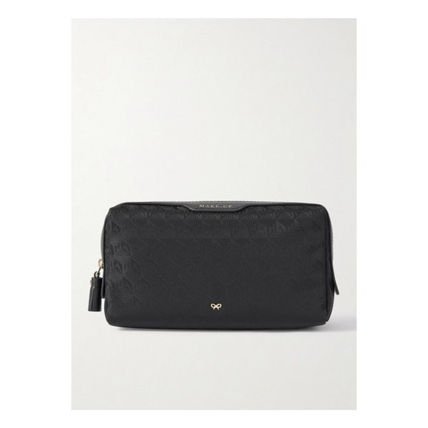 가죽 트리밍 에코닐 자카드 코스메틱 파우치 1647597348927255