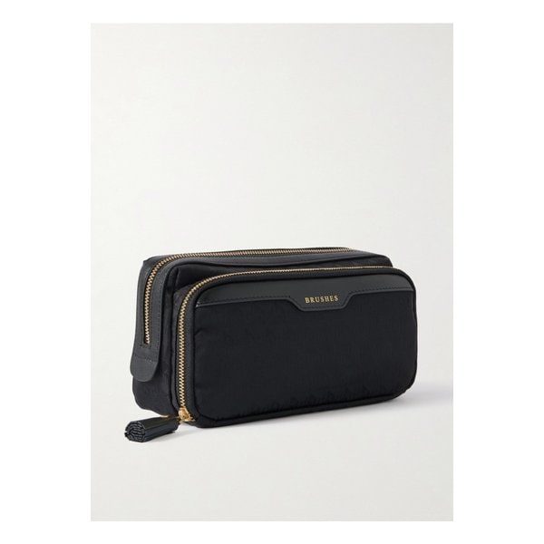 가죽 트리밍 에코닐 자카드 코스메틱 파우치 1647597348927255