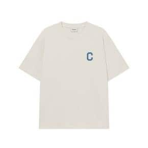 쿨 코튼 C 로고 티셔츠 에크루 CO2602ST01EC