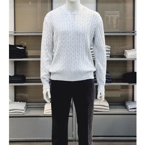 라운드넥 꽈배기 스웨터 ADF1ER1803_MGR