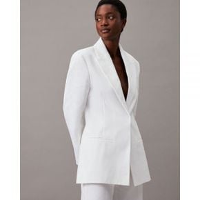 5016816 Calvin Klein Cotton Twill Tailored Blazer - White 103733842