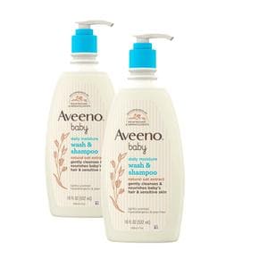 [해외직구] Aveeno 아비노 베이비 데일리 모이스처 바디워시 앤 샴푸 532ml 2팩