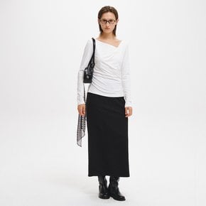 WOMAN 미니멀 H라인 롱스커트 [BLACK] / WBE1L13505