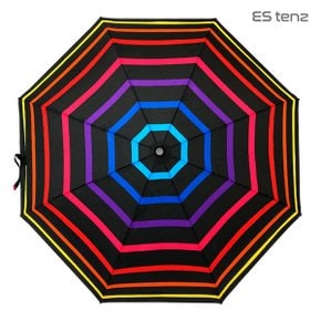 에스텐즈 스트라이프 레인보우 3단 자동우산