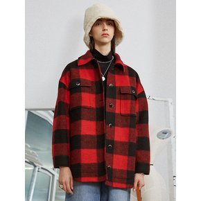 Oversize Check Jacket (Red/Black Check)