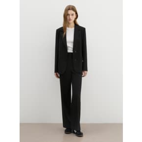 [25 S/S][SET] 백 슬릿 싱글 자켓 롱 와이드 팬츠 세트