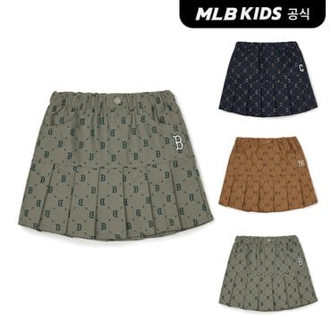 MLB키즈 (공식)24FW 다이아 모노그램 우븐 자카드 스커트 7FSKMD144