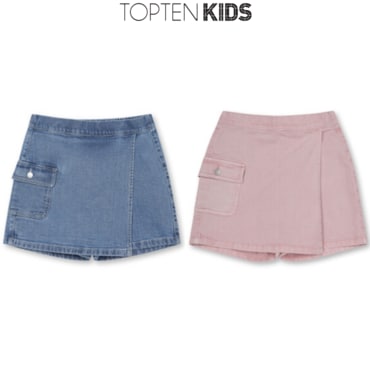 탑텐키즈 25년 SS 여아) 에코 데님 랩 스코트MKF2RS2212