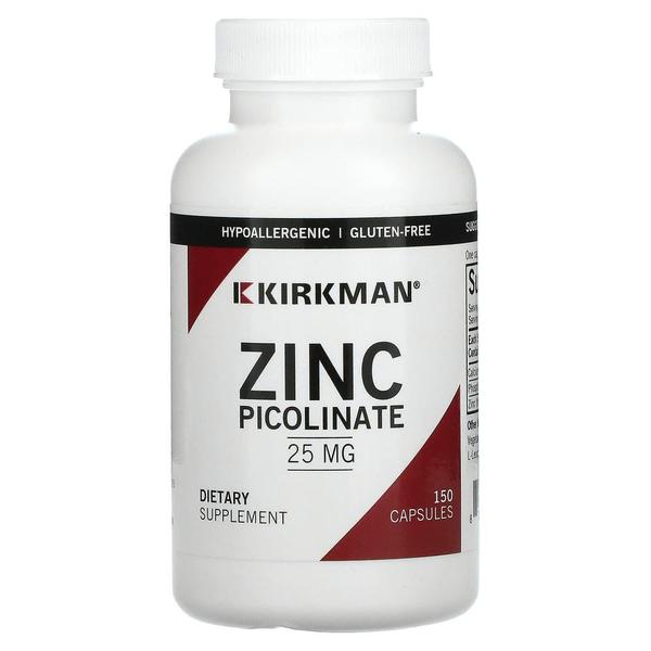 [해외직구]컬크맨 징크 아연 피콜리네이트 25mg 150캡슐 2팩 Kirkman Labs Zinc Picolinate 25 mg 150 Capsules