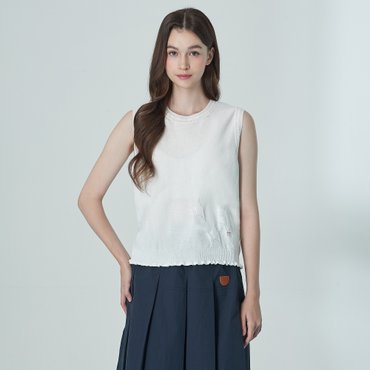 기비 플라워 스카시 니트 베스트 GY25M4FRP0991