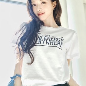 여자 여름 레귤러핏 그래픽 반팔티 (굿에너지) 650339