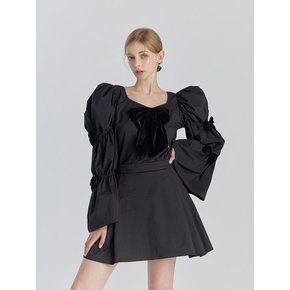 Rosa Puff Blouse (Black)