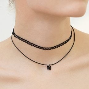 swarovski butterfly layered choker