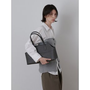 Ople Leather Shoulder Bag Large_ Midnight grey