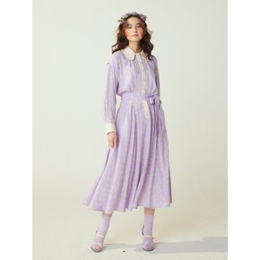 pink katiacho COOL RAYON RETRO DRESS VIOLET DOT