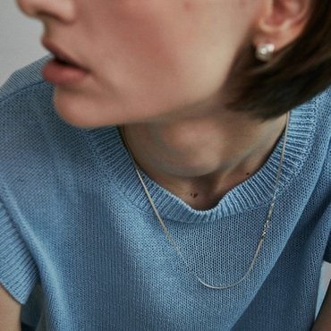 베흐트 [925 silver] Un.silver.161 / flat soir necklace (long ver.) (11092)