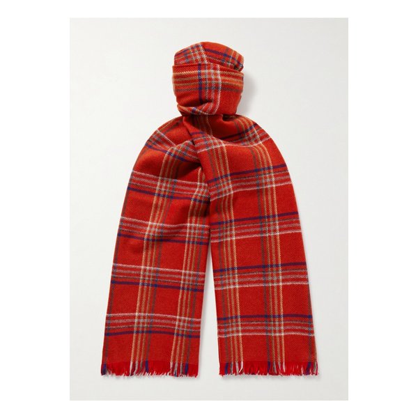 보디 게이블 체크 프린지 울 스카프 46376663162882960