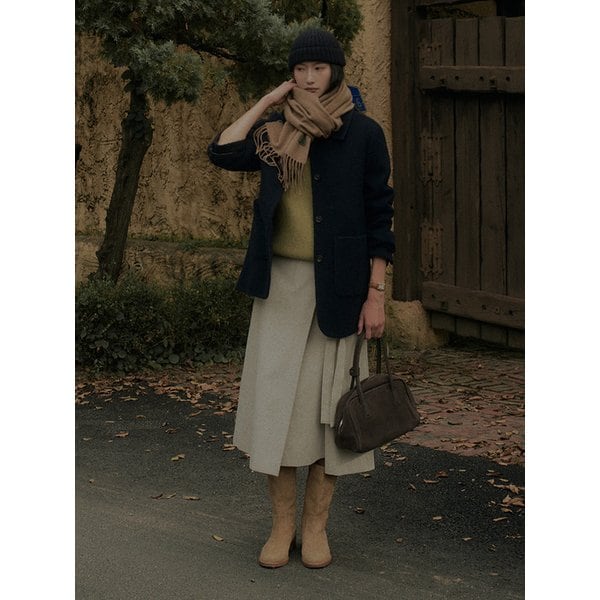 PAM WRAP LONG SKIRT_ECRU