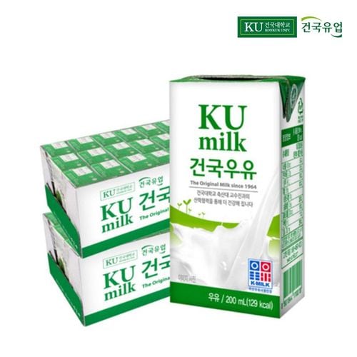 NS홈쇼핑 건국유업 건국 멸균우유 200ml 48팩[35897291]