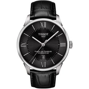 일본 티쏘 메탈 시계 TISSOT티쏘 손목시계 남성 TISSOT 슈만 드 뚜렐 오토매틱 블랙 머시인 가죽