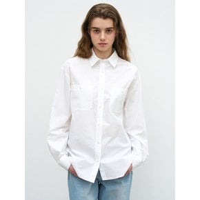 OVERSIZED POCKET SHIRTS - WHITE