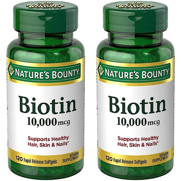 네이쳐스 바운티 비오틴 10000mcg Natures Bounty Biotin 120소프트젤 2개