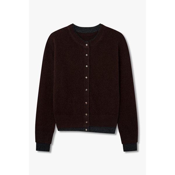 [리오더] 라쿤 블렌드 라운드넥 니트 가디건 7115450Y07262