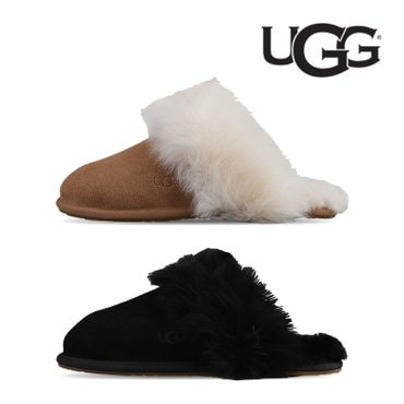 UGG 어그 UGG 슬리퍼 스커프 여성 겨울 털 슬리퍼 클로그 2종택일