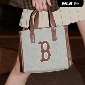 MLB [코리아공식]베이직 빅로고 캔버스 스몰 토트백 B (D.Brown)