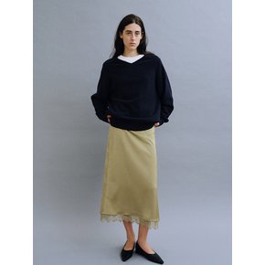 TVF SATIN LACE SKIRT_3COLORS