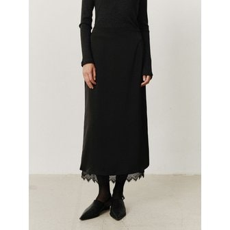모한 TVF SATIN LACE SKIRT_2COLORS