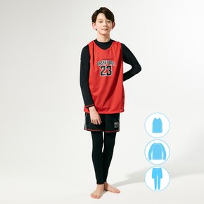 남아동 매쉬 조끼 래쉬가드 워터레깅스 비치반바지 세트 BEB-V702R