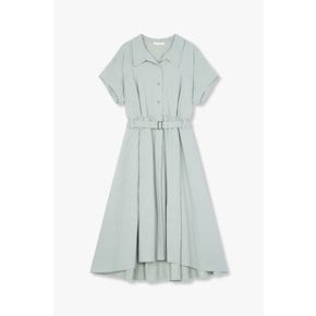 [지컷25S/S]오픈 카라 벨티드 롱 원피스(7255237103)