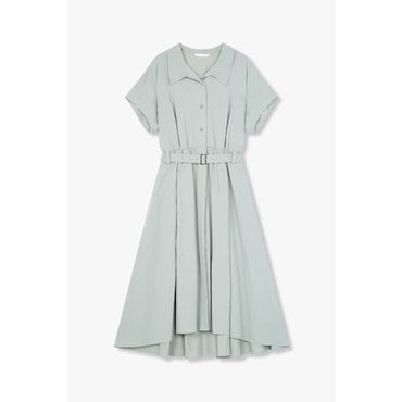 GCUT [지컷25S/S]오픈 카라 벨티드 롱 원피스(7255237103)