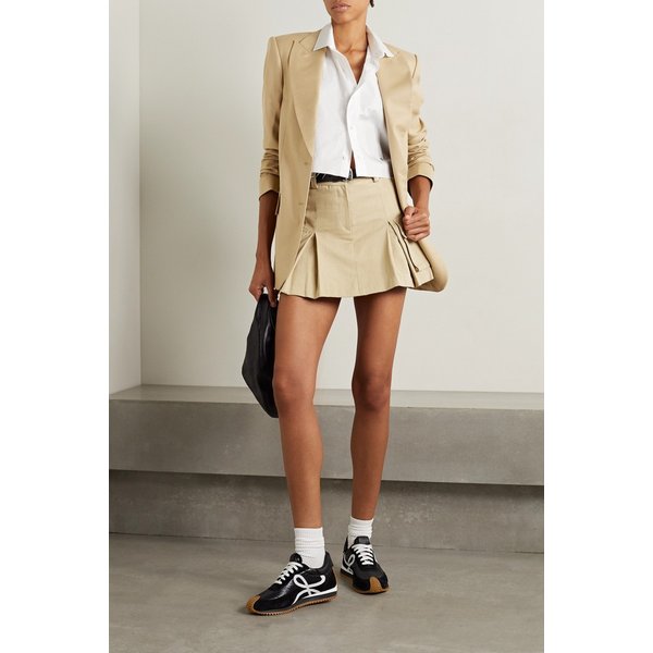 더프랭키샵 오드리 플리츠 코튼 트윌 미니 스커트 베이지 1647597285898617