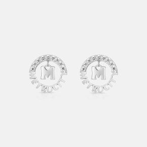 M베이직 스털링 실버 화이트 이어링 A233SE9045WPA