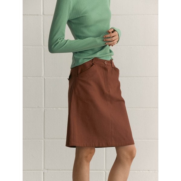 Maya Cotton Skirt (Brick)