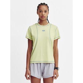 Sports Fit Contrast Stitch Short Sleeve T Shirt_Lime