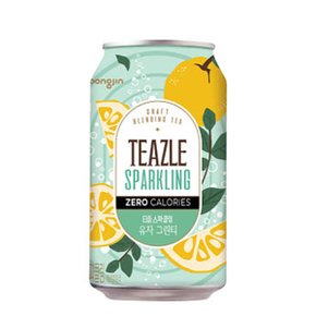 티즐 스파클링 유자 그린티 340ml 12캔