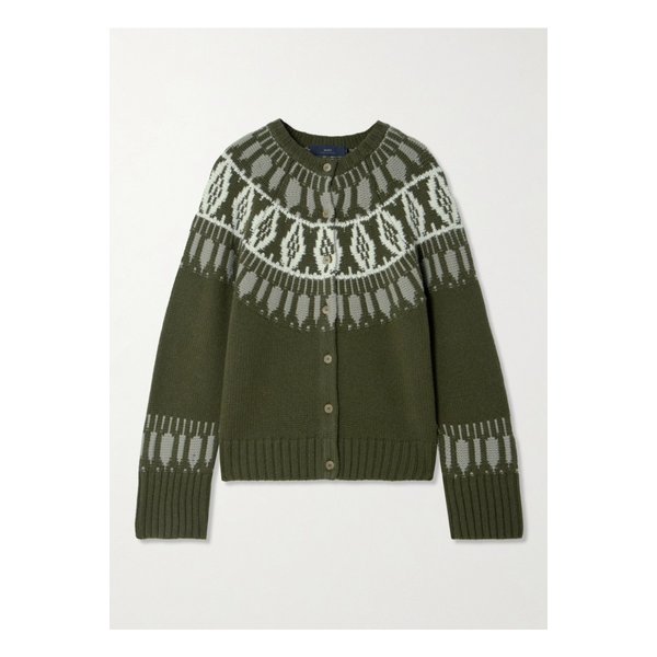 아치4 아스펜 페어 아일 캐시미어 가디건 그린 46376663162866750