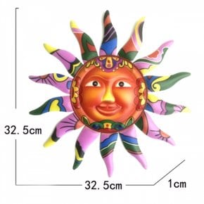 태양 해모양 정원 가든 벽걸이 공예품 장식품 C 2P
