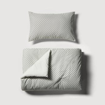 JAJU 체커보드 차렵이불 베개커버 세트 SS 아이보리 J60N902150206