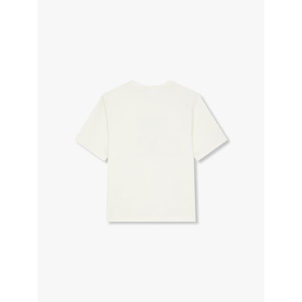 레터링 프린트 크루넥 티셔츠 _크림 7125240100
