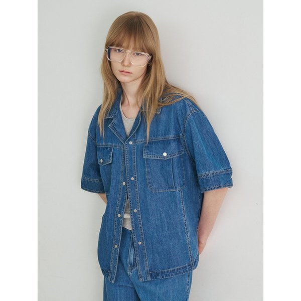 오버사이즈 반팔 데님 자켓_YC5DJ06
