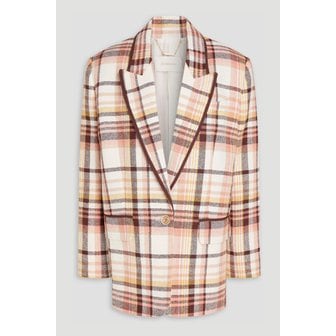 짐머만 Checked linen and cotton-blend blazer 화이트 1647597358968680