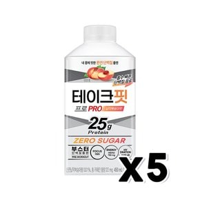 테이크핏 프로 납작복숭아 제로슈가 단백질음료 450ml x 5개