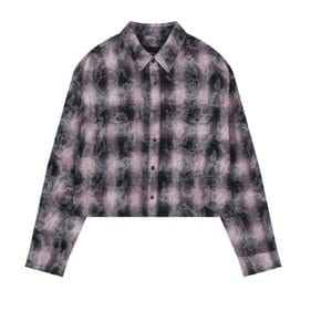 AK수원점 버커루 여성 체크 크롭 긴팔 셔츠(B253SH500P)