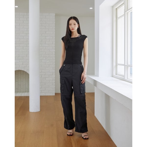 [시흥점] 여성 스퀘어넥 포인트 슬림 캡소매 니트 (ES2KH962)